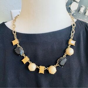 J Crew Elegant Gold and Black Necklace